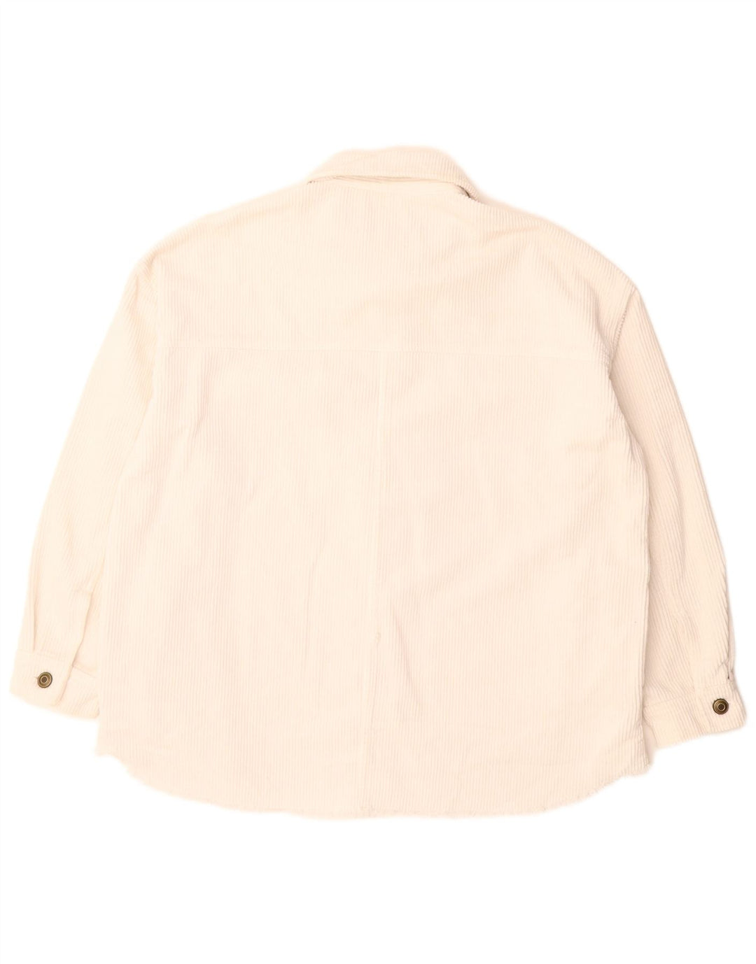 Giacca da donna oversize in velluto a coste Zara UK 10 piccola in cotone bianco