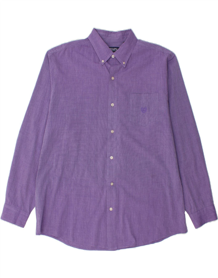 CHAPS Mens Big & Tall Shirt XL Purple Cotton Vintage Chaps and Second-Hand Chaps from Messina Hembry 