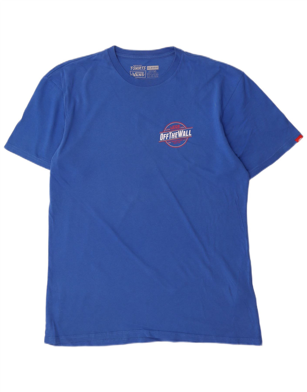 T-shirt grafica classica da uomo VANS Top grande in cotone blu