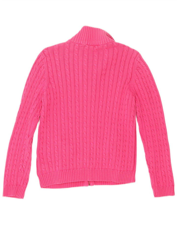 Maglione cardigan da donna Ralph Lauren UK 8 piccolo rosa
