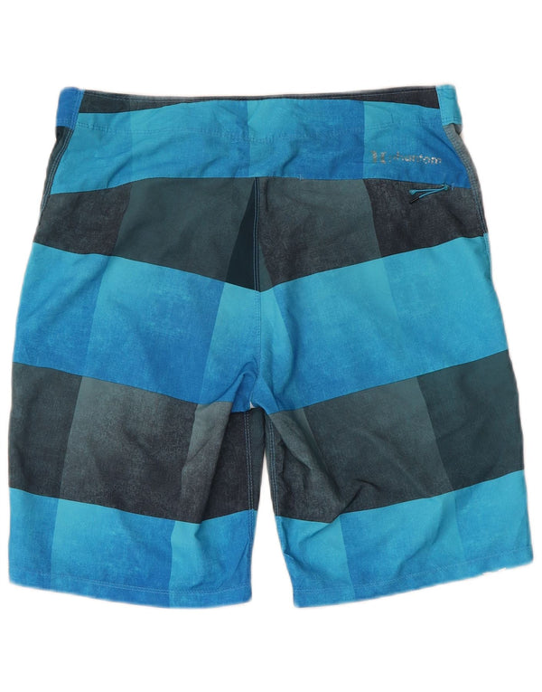 Pantaloncini da bagno grafici da uomo Hurley in poliestere color block blu medio