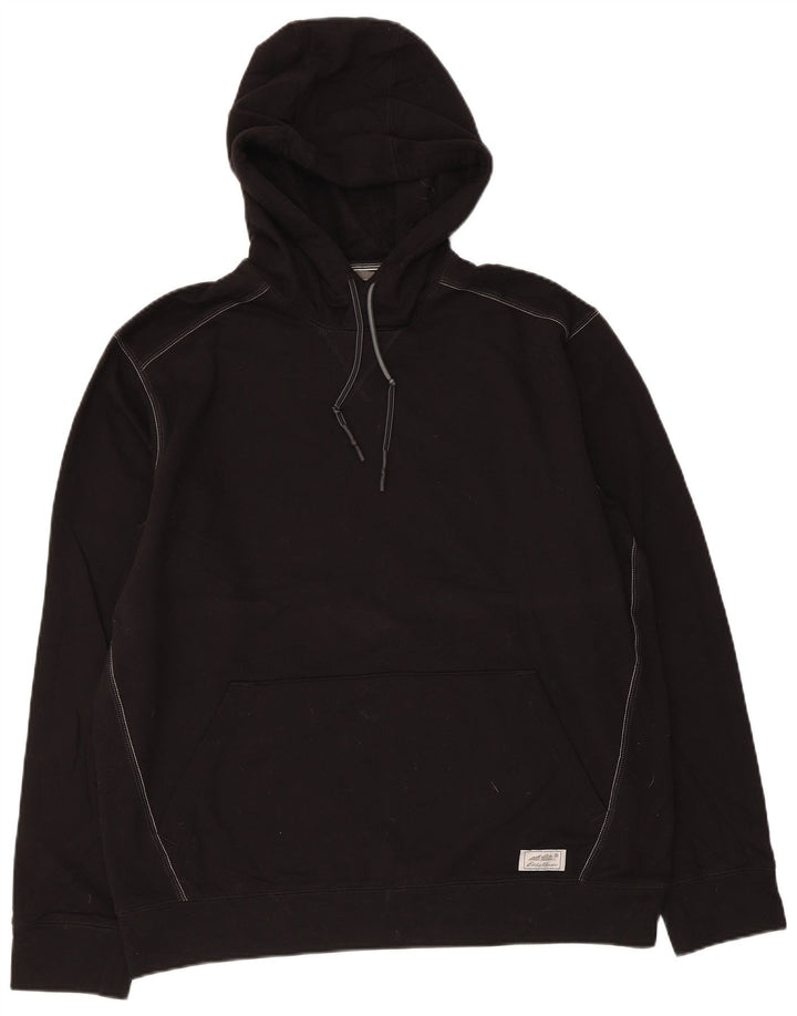 Felpa con cappuccio da uomo Eddie Bauer grande in cotone nero