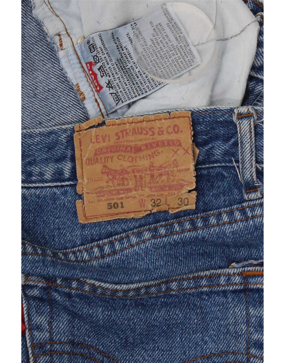 Jeans dritti Levi's 501 da donna W32 L30 cotone blu