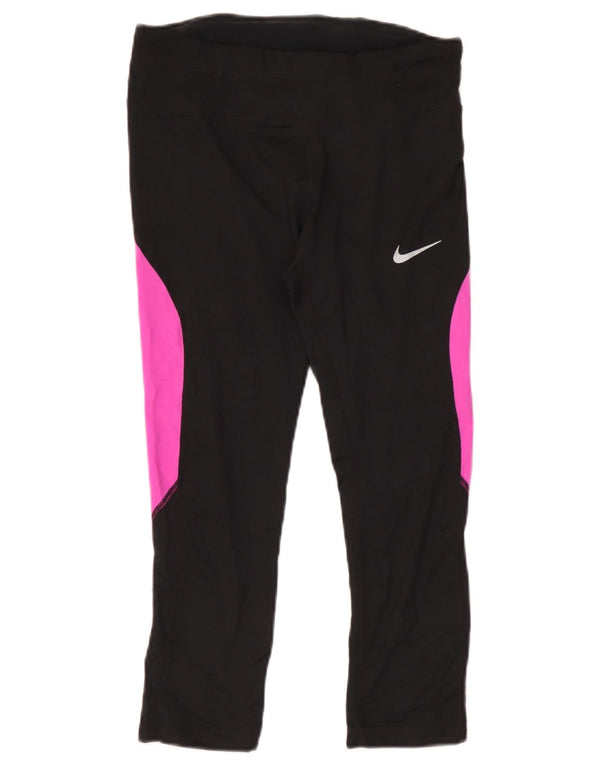 Leggings Nike Dri Fit da donna UK 12 Medium Black Colourblock in poliestere