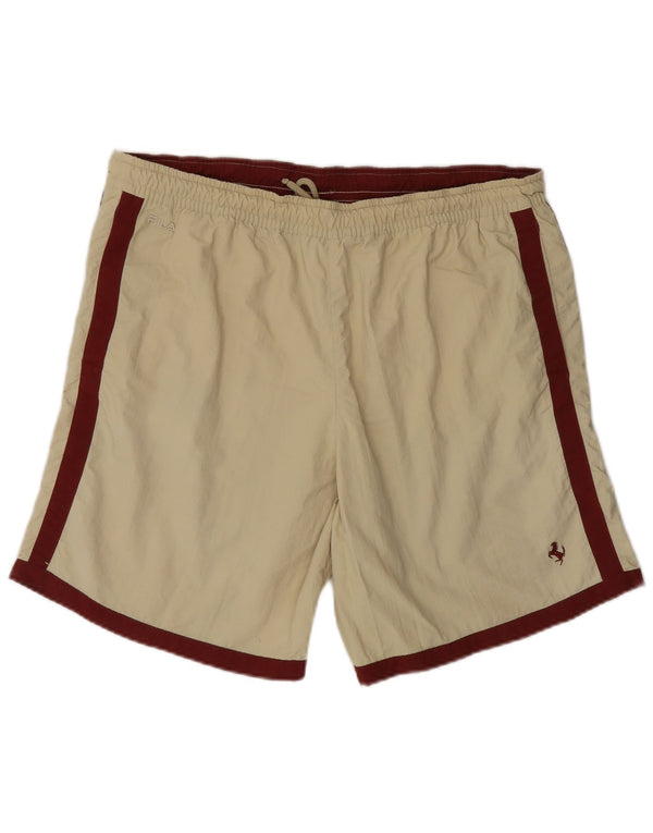 Pantaloncini sportivi Fila da uomo Ferrari IT 52/54 Large Beige Colourblock