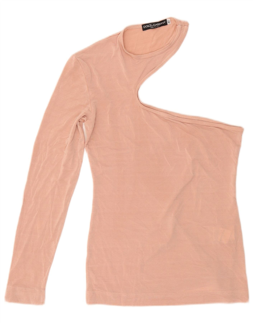 Top monospalla da donna Dolce & Gabbana IT 42 Viscosa rosa medio
