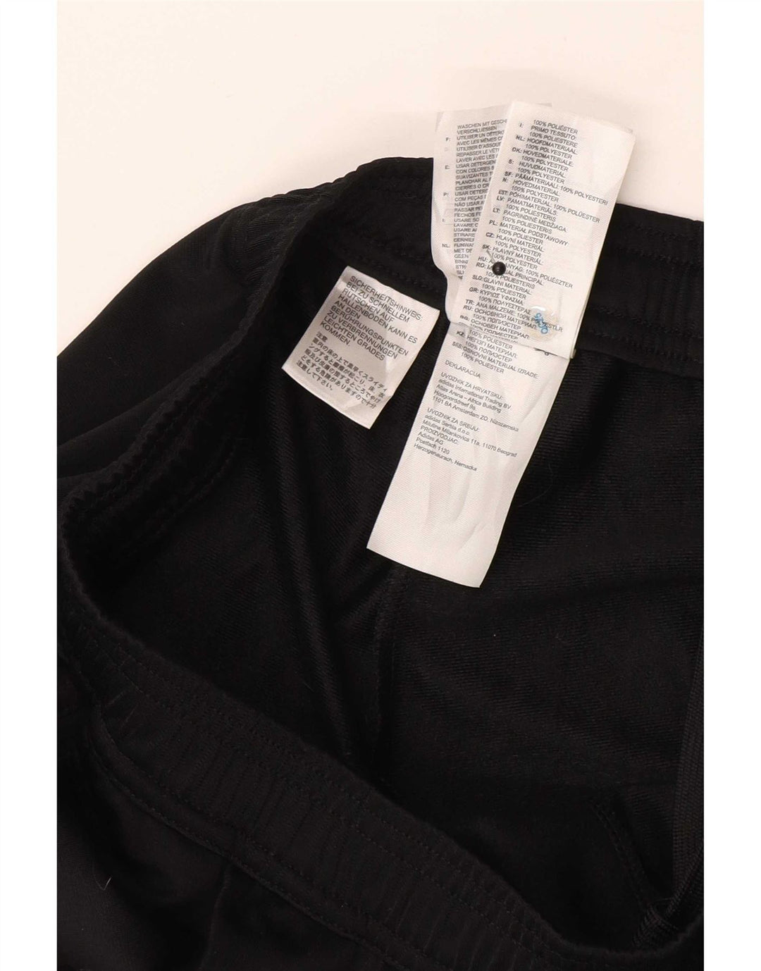 Pantaloni da tuta da uomo Adidas Large neri in poliestere