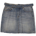 Zara Donna Z1975 Mini Gonna di Jeans Media W32 Blu Cotone