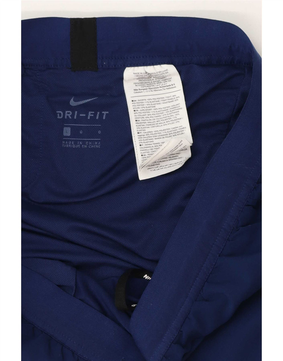 Pantaloncini sportivi Nike Dri Fit da donna UK 16 Large Blu Navy Poliestere