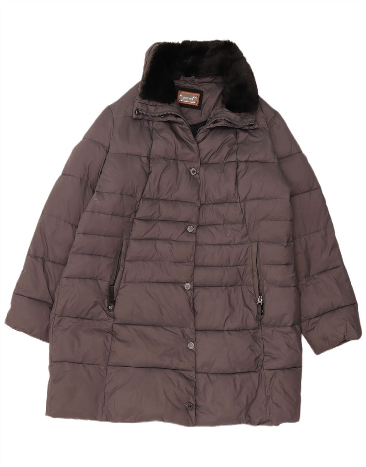 Cappotto imbottito Marks & Spencer Per Una da donna UK 18 XL Poliammide grigio