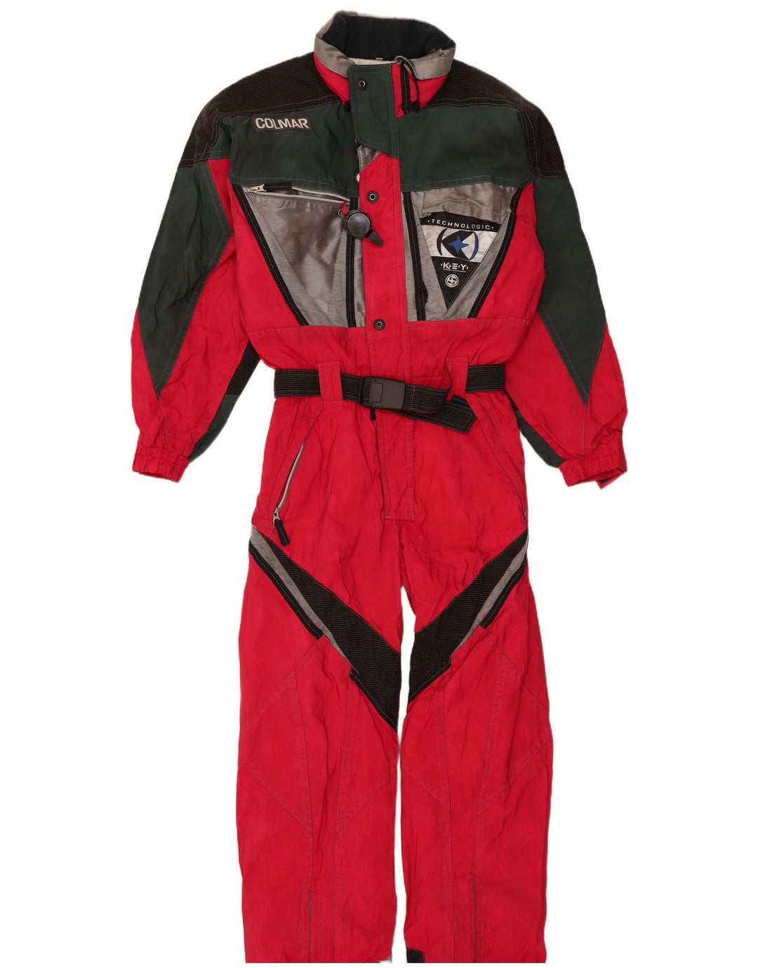 Tuta da sci grafica da uomo Colmar IT 48 Medium Red Colourblock