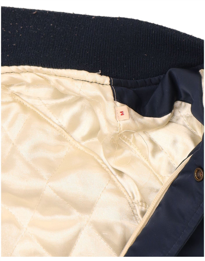 REPLAY Giacca college grafica da uomo UK 38 Blocco colore blu navy medio