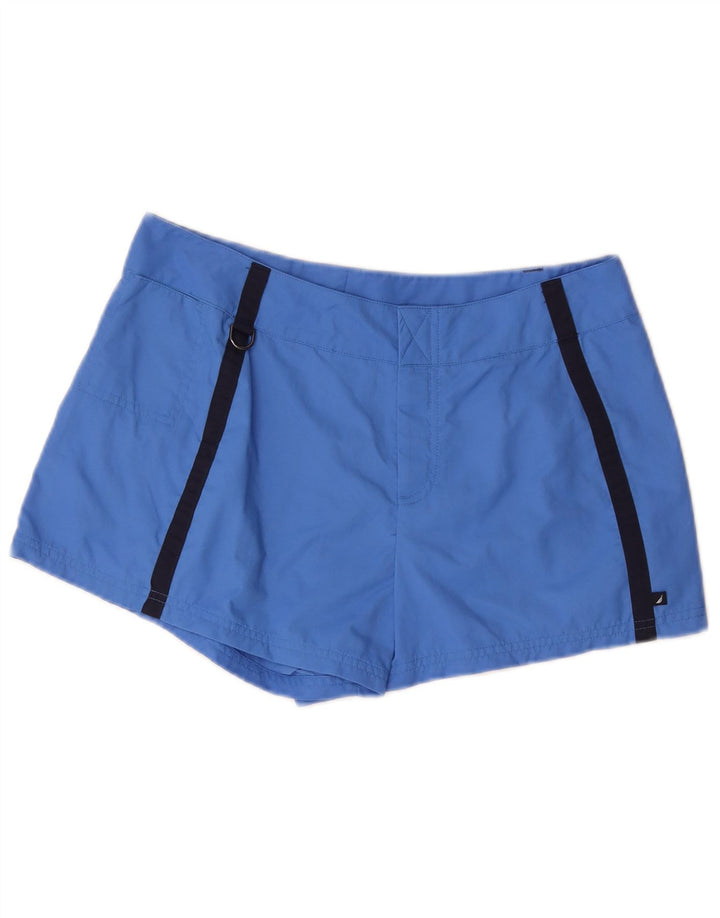 Pantaloncini casual da donna Nautica medi W30 nylon color block blu