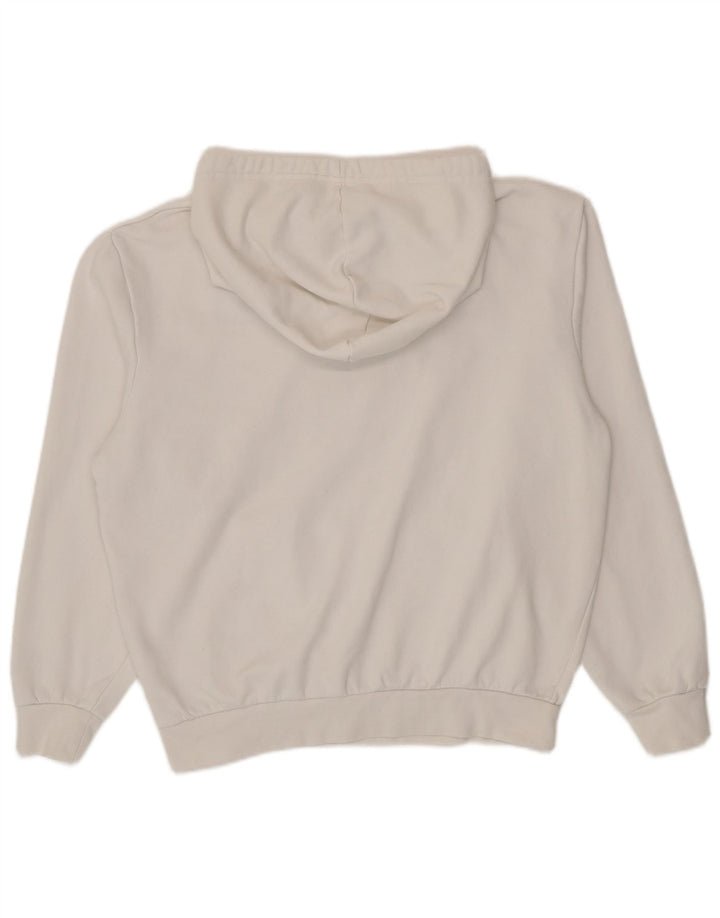 Maglione con cappuccio grafico da uomo Kappa grande in cotone bianco