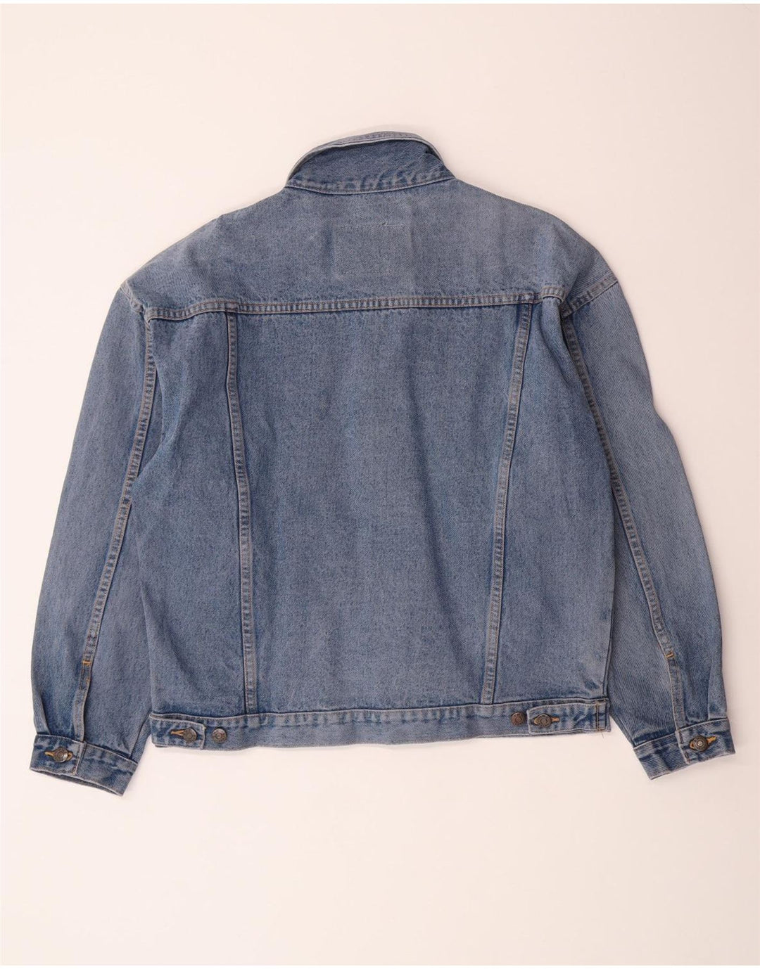 VINTAGE Mens Denim Jacket UK 42 XL Blue Cotton