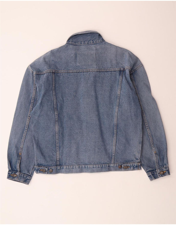 VINTAGE Mens Denim Jacket UK 42 XL Blue Cotton