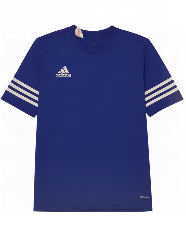 Adidas Boys Climalite T-Shirt Top 11-12 Years Blue Polyester