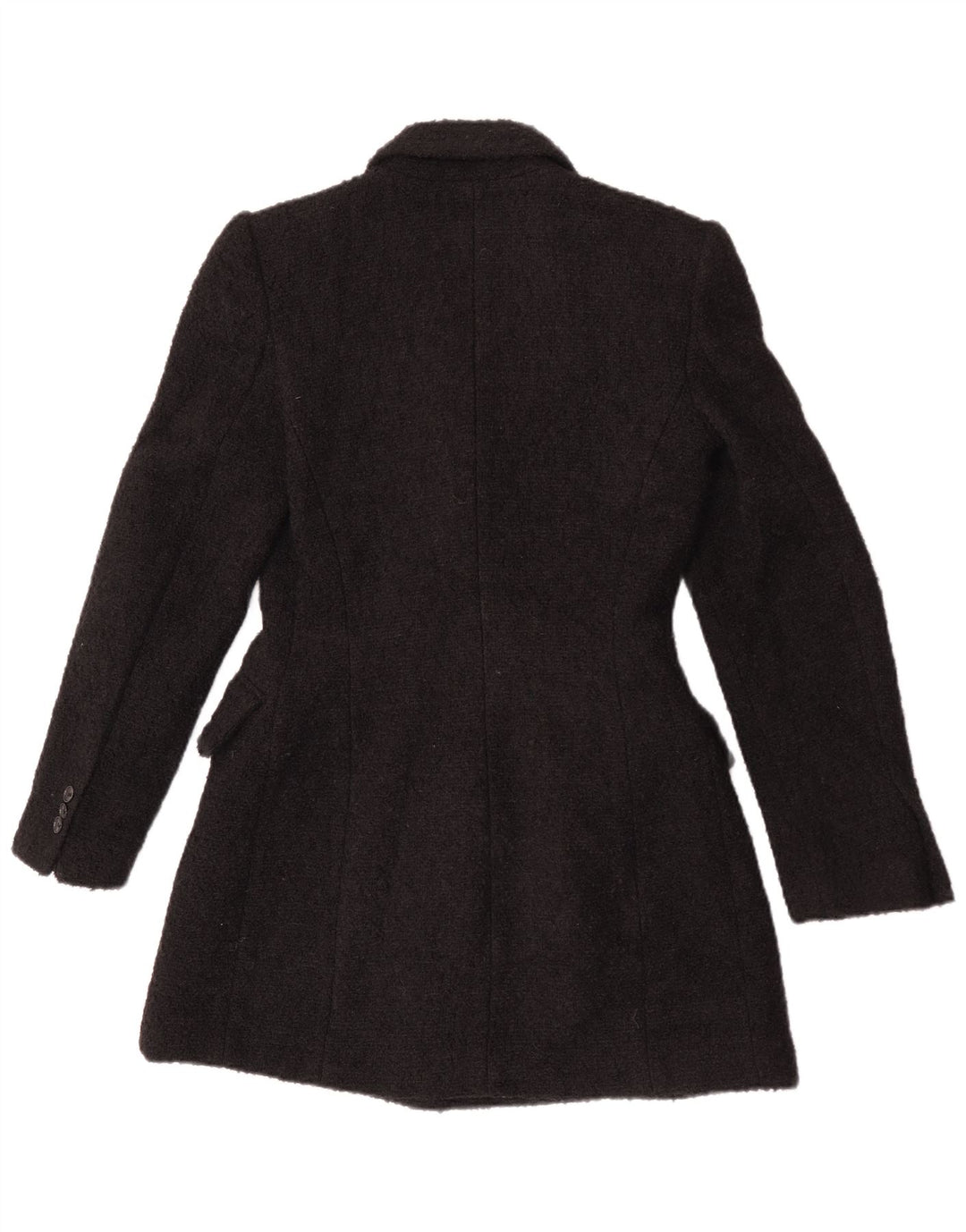 Giacca blazer doppiopetto lunga da donna Zara UK 10 piccola nera