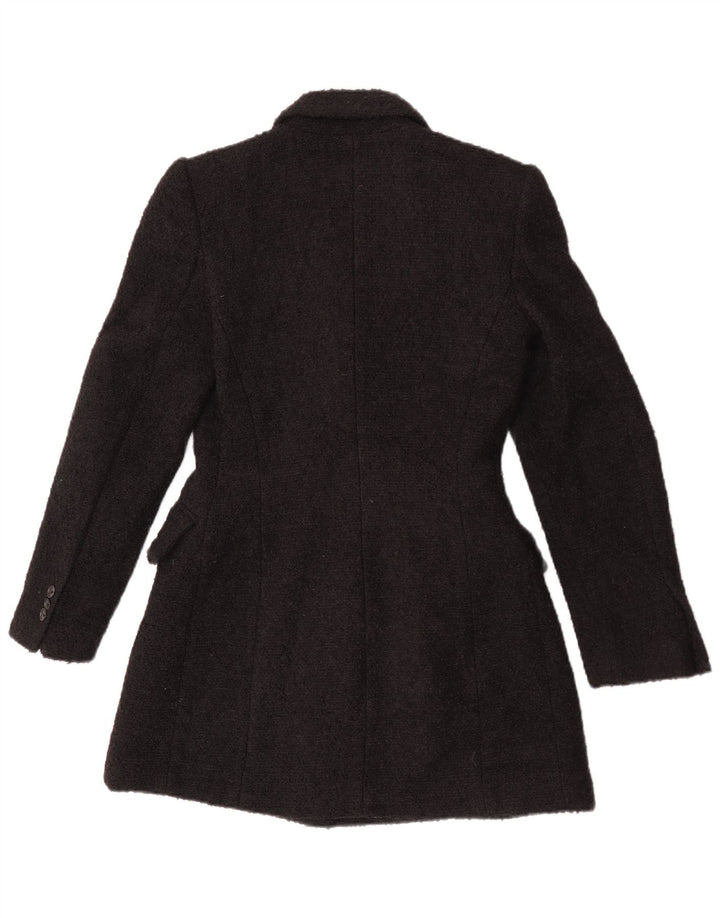 Giacca blazer doppiopetto lunga da donna Zara UK 10 piccola nera