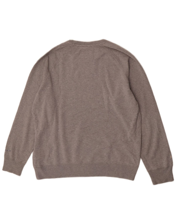 Felpa grafica da uomo Diadora Jumper XL in cotone chiazzato grigio