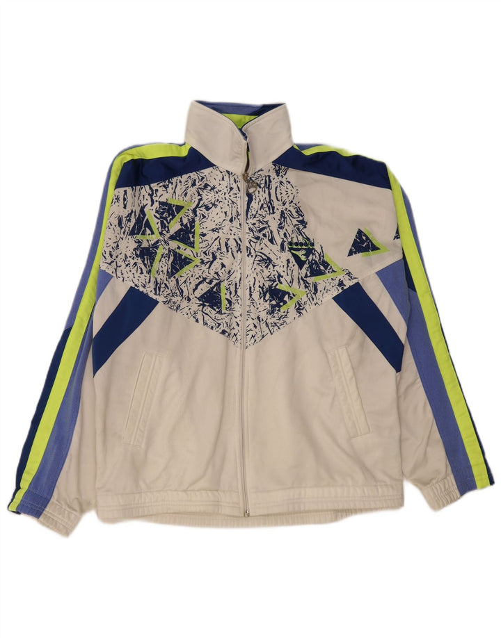 DIADORA Giacca da tuta da uomo UK 40 Poliestere color block bianco medio