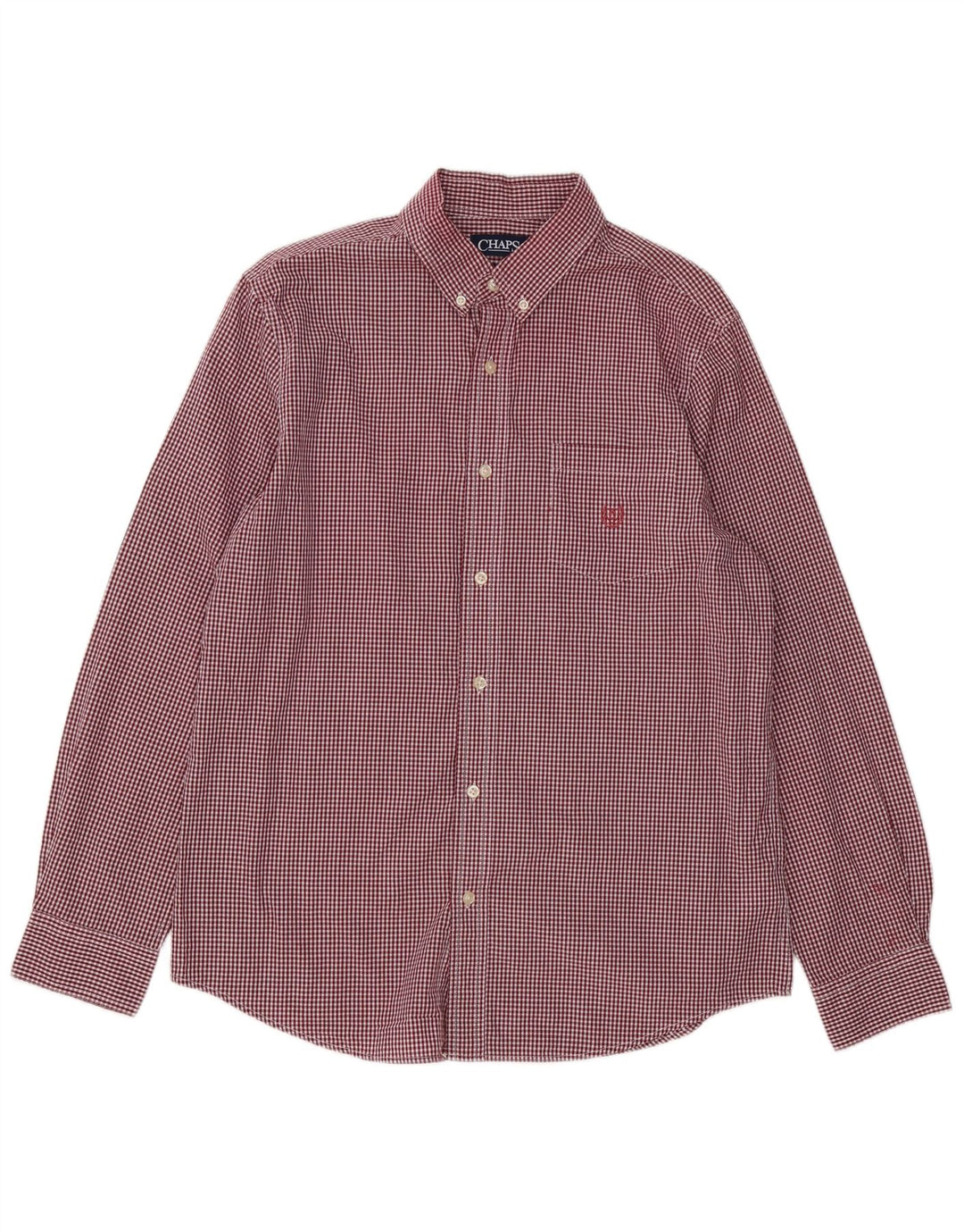 Camicia da uomo su misura Chaps grande in cotone a quadretti rossi