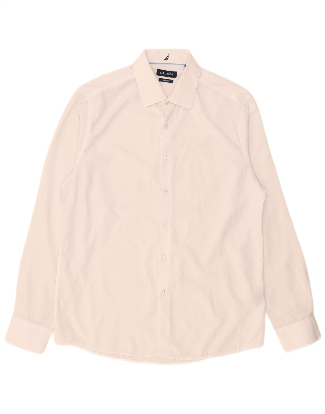 Camicia da uomo slim fit Nautica taglia 16 1/2 grande poliestere bianco