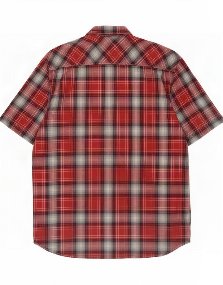 Camicia a maniche corte da uomo Vans a quadri rossi medi