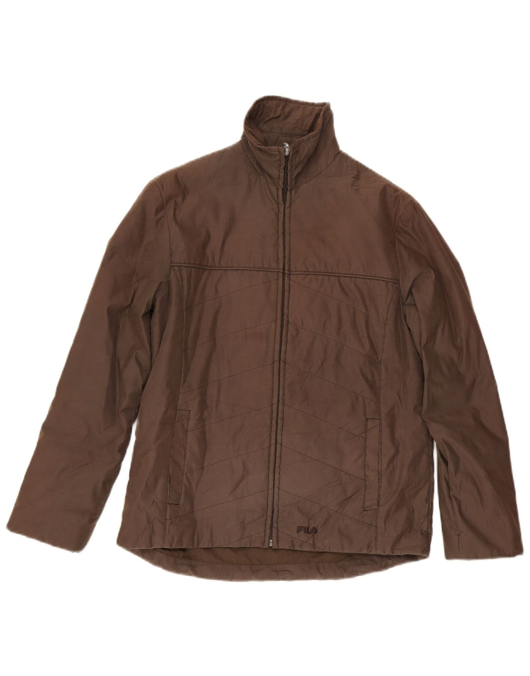 Giacca imbottita da donna Fila UK 10 Small Marrone Poliestere