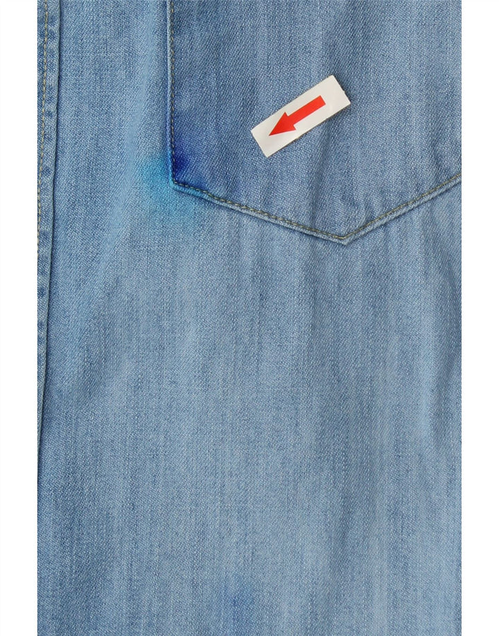 Camicia Levi's da uomo vestibilità standard in denim di grandi dimensioni in cotone blu