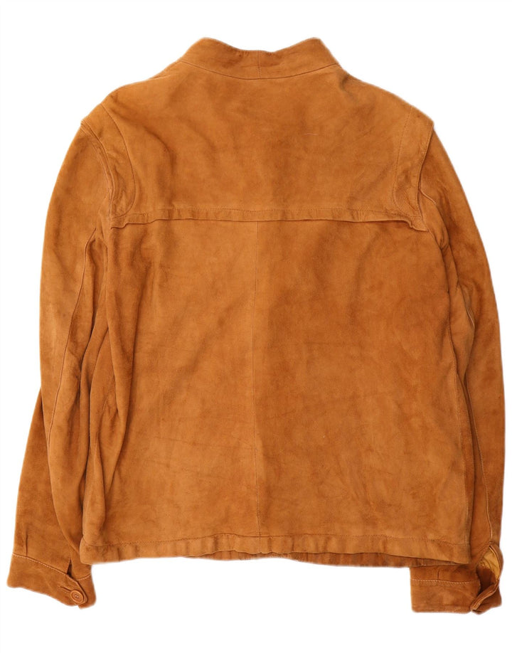 Giacca da uomo in pelle scamosciata VINTAGE IT 50 Large in pelle marrone