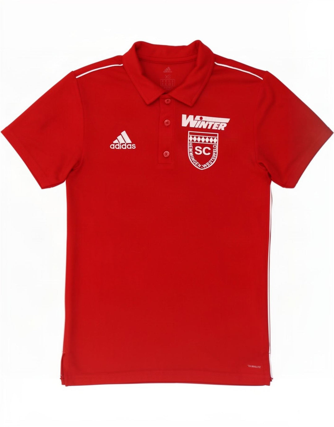 Polo grafica Adidas Climalite da uomo XS rossa