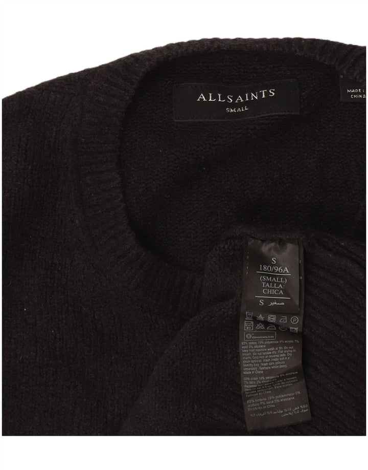 Maglione girocollo da uomo All Saints piccolo in cotone blu navy