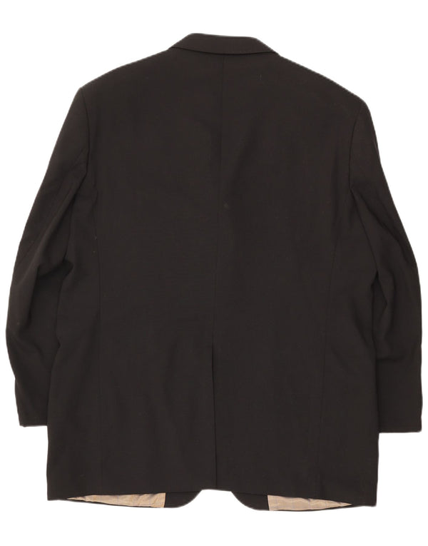 BEN SHERMAN Mens 3 Button Blazer Jacket Size 42 Large Black Polyester