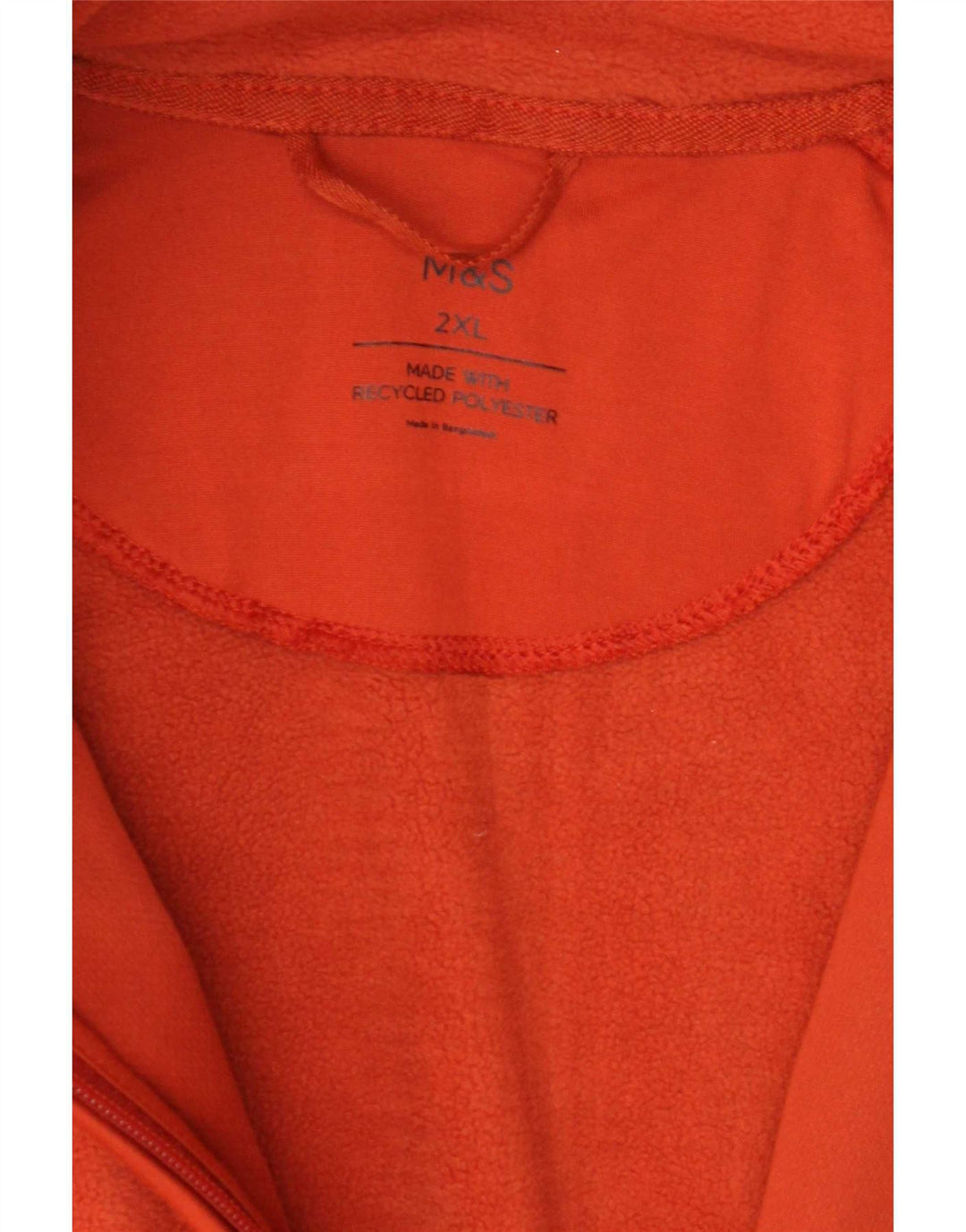 Giacca in pile da uomo Marks & Spencer UK 44 2XL Poliestere arancione