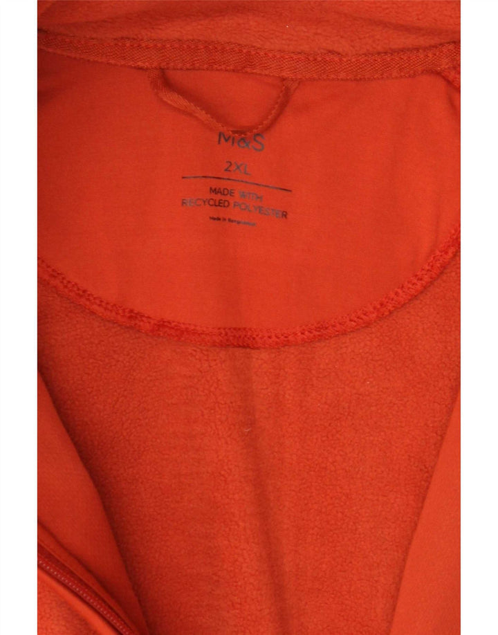 Giacca in pile da uomo Marks & Spencer UK 44 2XL Poliestere arancione