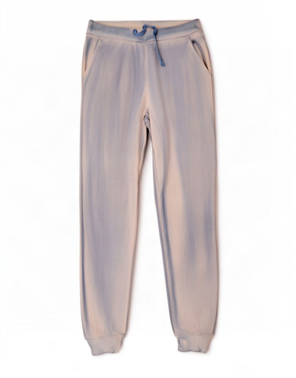 Pantaloni da jogging da donna Nike Yoga Tracksuit UK 10 Small Blu Tie Dye Cotton