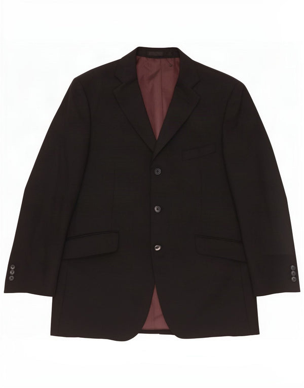 Marks & Spencer Giacca blazer a 3 bottoni da uomo UK 42 Large Blu Navy Poliestere