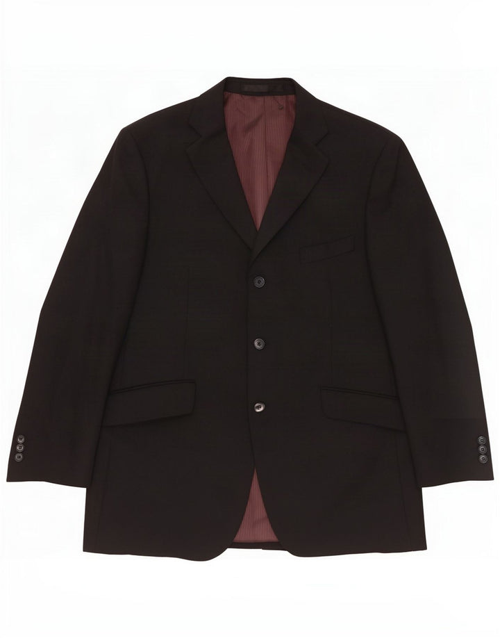 Marks & Spencer Giacca blazer a 3 bottoni da uomo UK 42 Large Blu Navy Poliestere