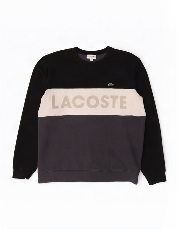 Felpa grafica da uomo Lacoste, taglia 5, grande, colore nero