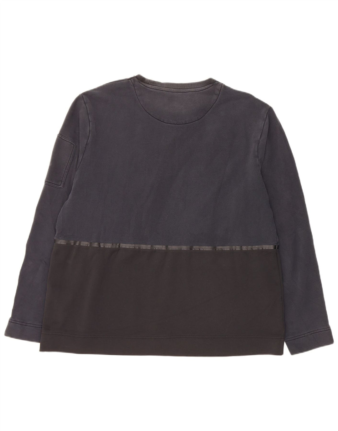 Lyle & Scott Felpa da uomo Maglione XL Nero Colourblock Cotton