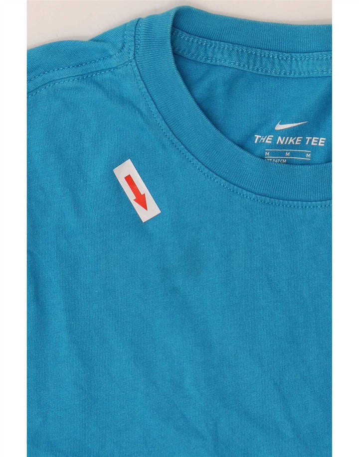 T-shirt da bambino Nike Top 10-11 anni in cotone blu medio