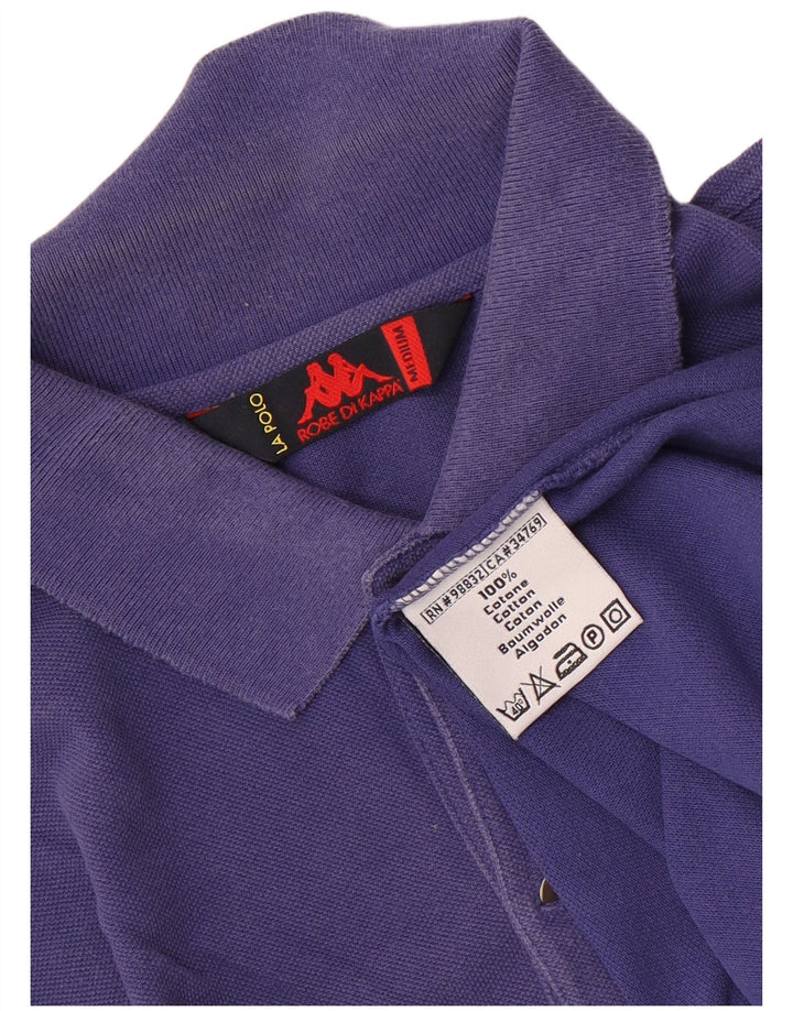 Polo Kappa da uomo in cotone viola medio