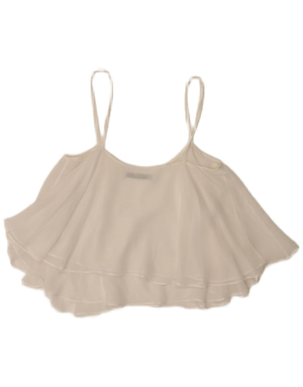 Top Zara Trafaluc Cami da donna UK 6 XS Bianco
