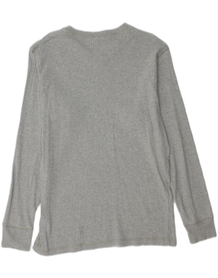 LEVI'S Top da uomo a manica lunga grande in cotone grigio