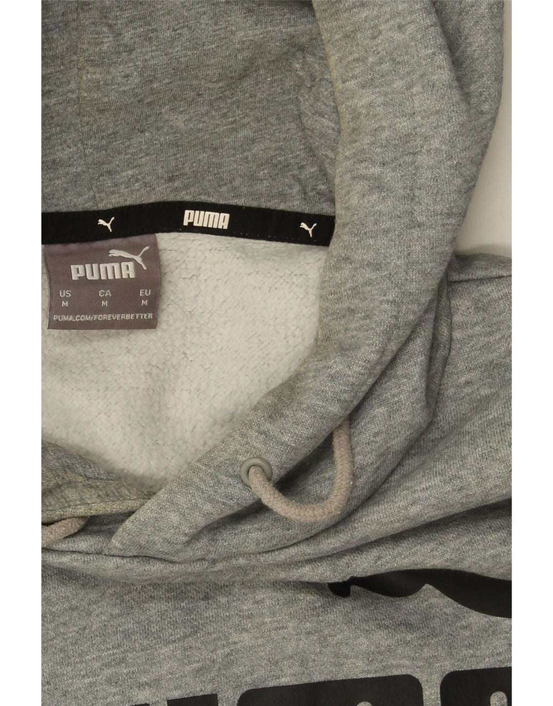 Felpa con cappuccio grafica da uomo Puma in cotone grigio medio