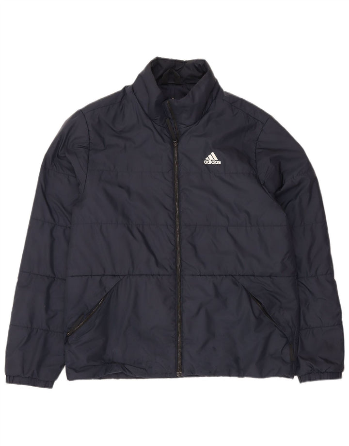 Giacca imbottita da uomo Adidas UK 38 media poliestere blu navy