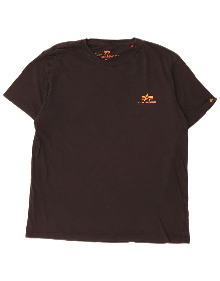 T-shirt da uomo Alpha Industries grande nera