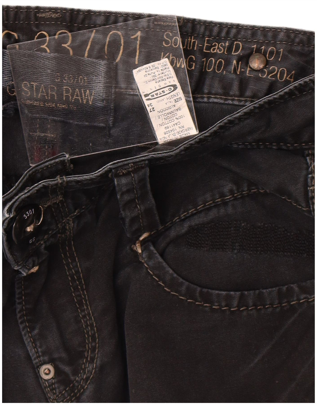 Jeans slim da donna G-Star W27 L30 cotone nero
