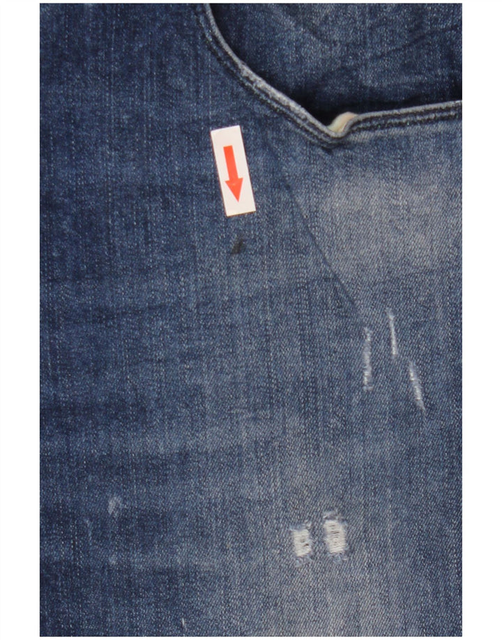Jeans slim invecchiati da uomo Guess W32 L33 viscosa blu